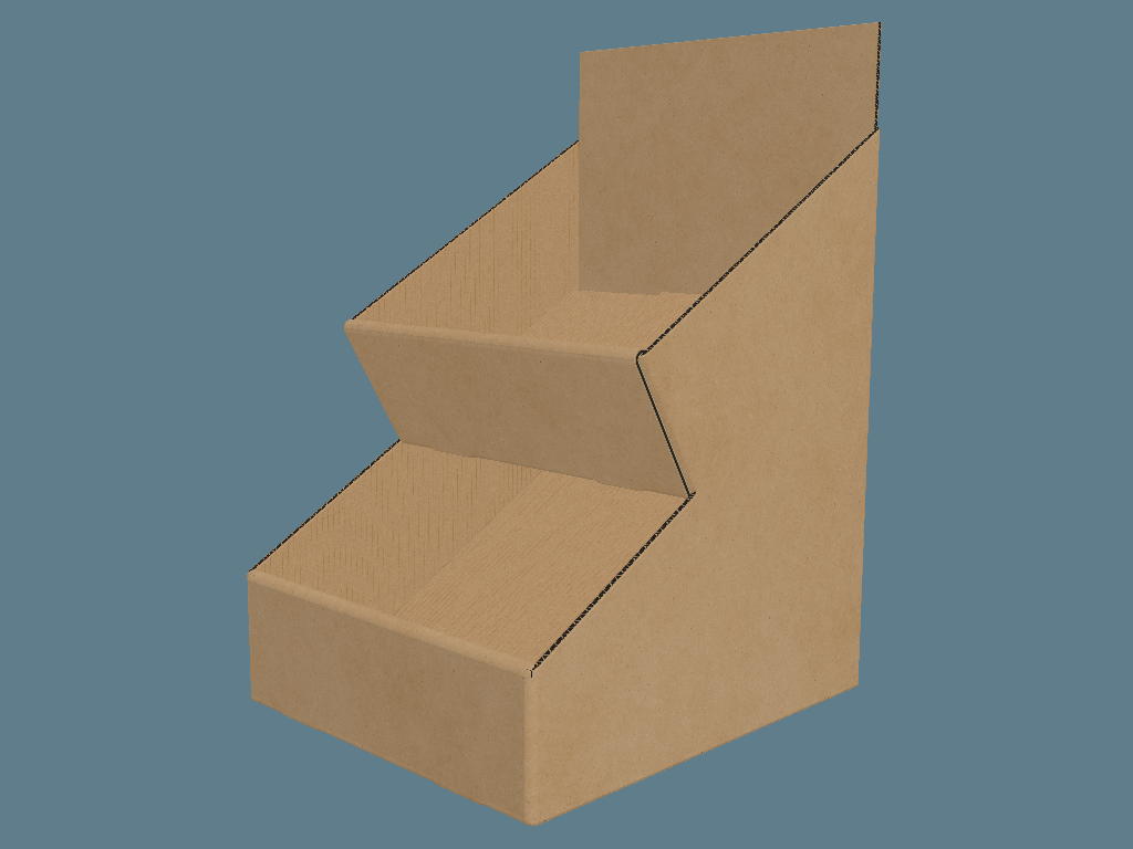 EVC61030 Two Shelf Display with Self Locking Front Panel