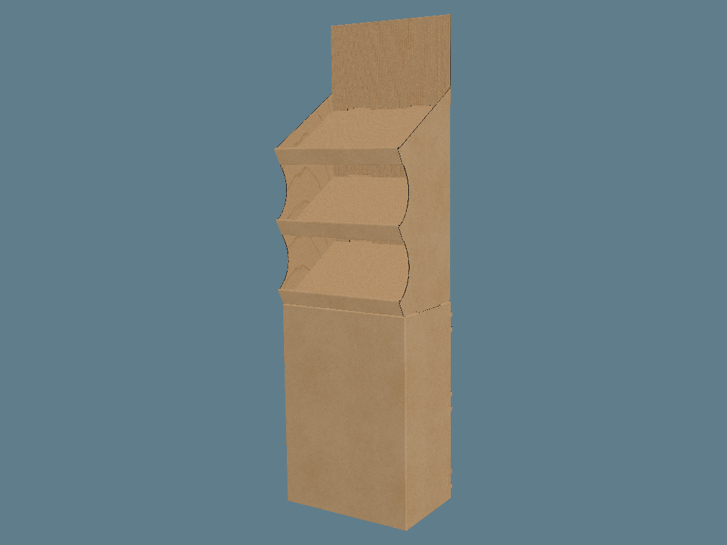EVC62002 Three Slanted Shelves Stand Display