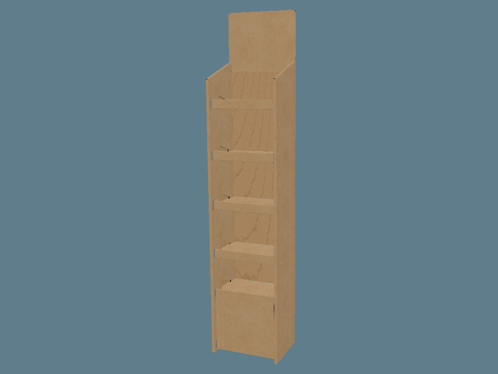EVC62011a Multiple-Shelf Display with Supports