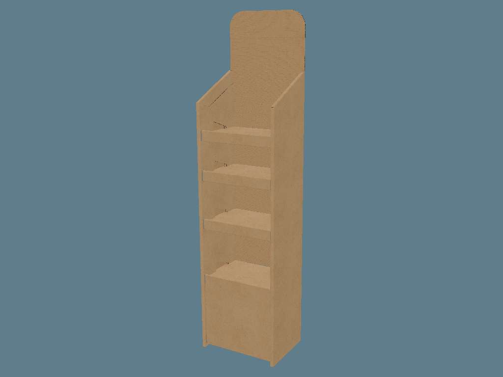 EVC62012 Four-Shelf Displays with Supports