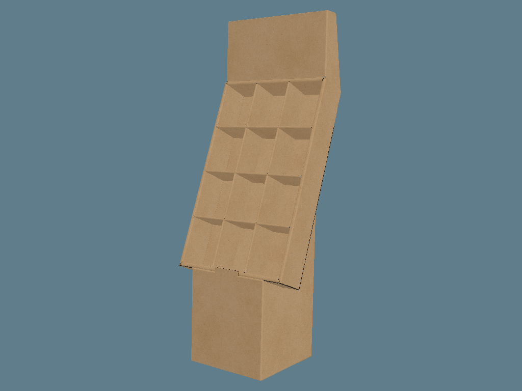 EVC62101 Slanted Cell Stand Display with Header