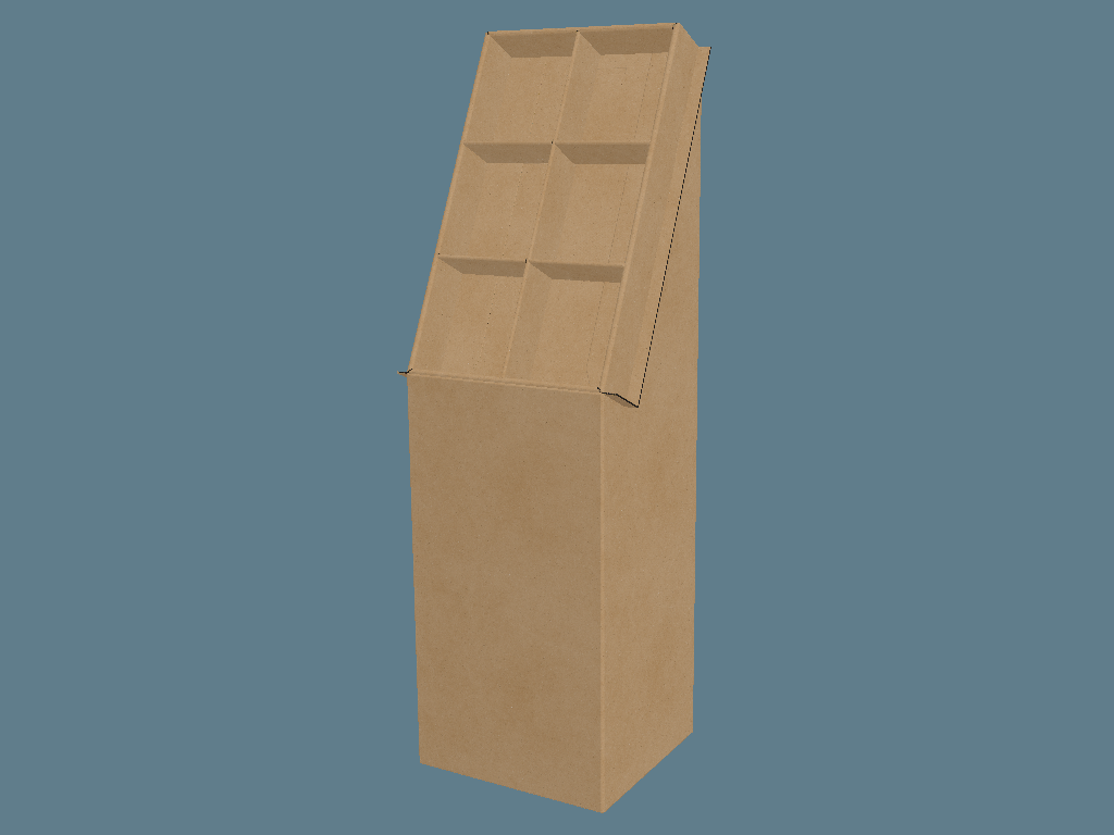 EVC62101_2 Slanted Six Cell Stand Display