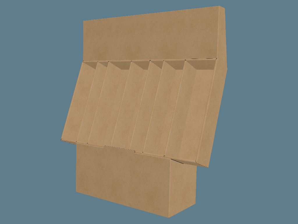 EVC62105 Slanted Sections Stand Display