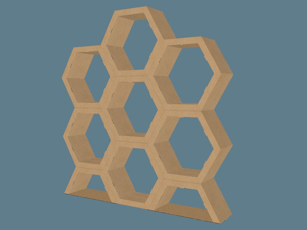 EVC62861 Two Face Hexagonal Cell Wall