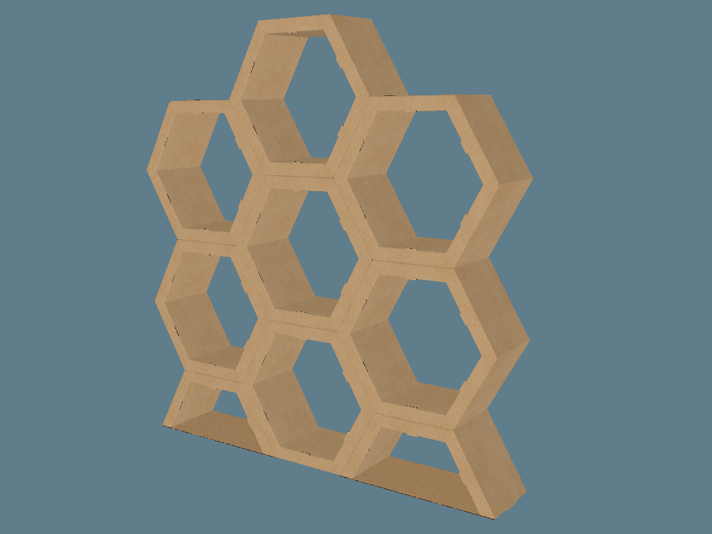 EVC62862 Two Face Hexagonal Cell Wall