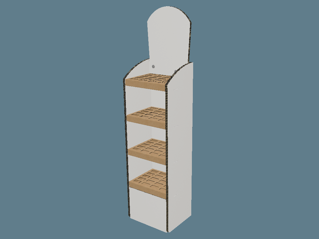 ICB10006 Multiple-Shelf Display with Supports