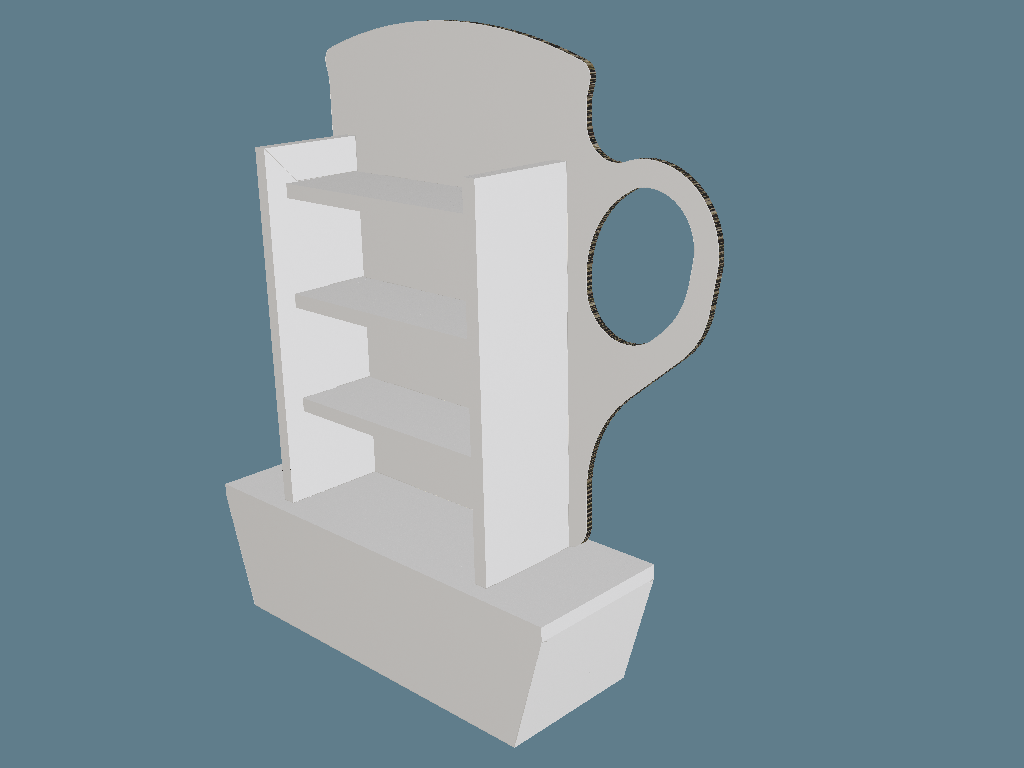 ICB10007 Multiple-Shelf Coffee Display With Gluing