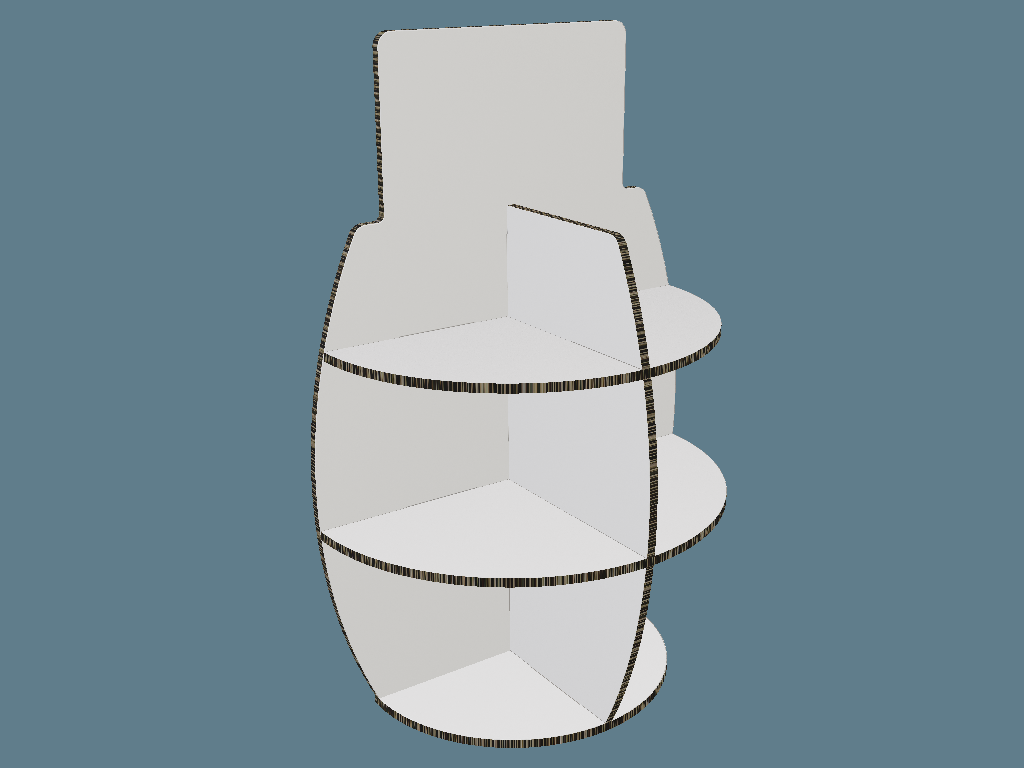 ICB10021 Three-Shelf Wine Barrel Display