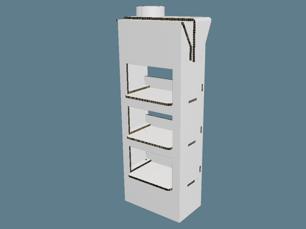 ICB10042 Multiple-Shelf Glued Top Juice Box Display