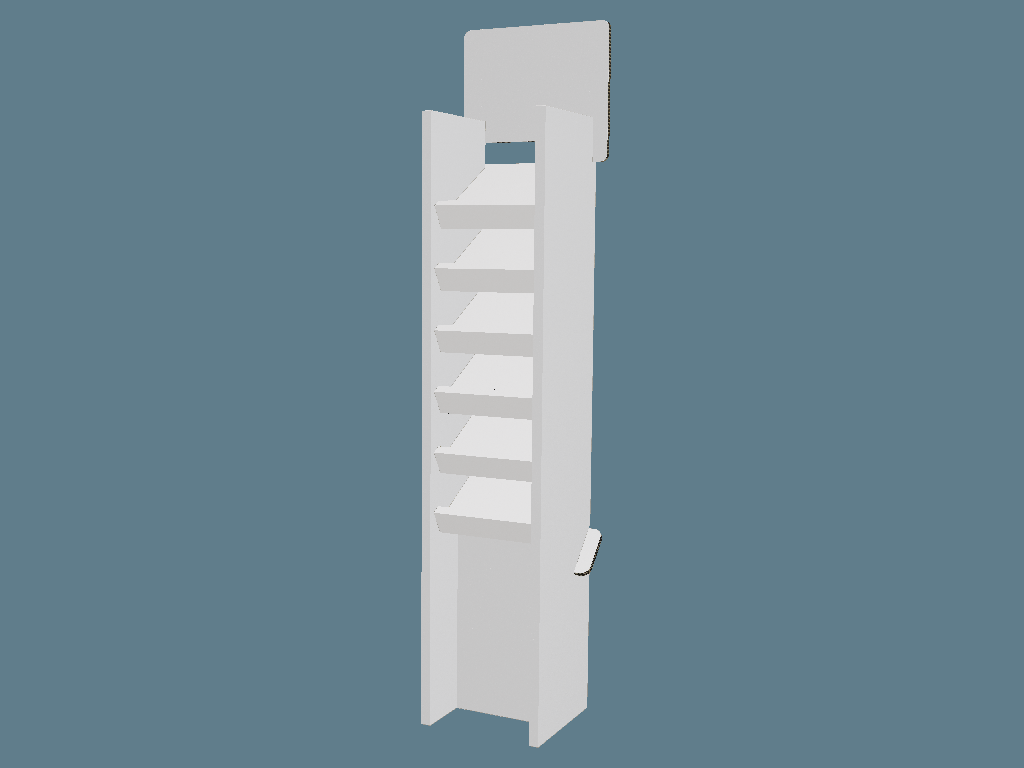 ICB10082 Multiple Slanted Glued Shelves Display